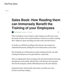 Sales Book: How Reading them can Immensely Benefit the Training of your Employees