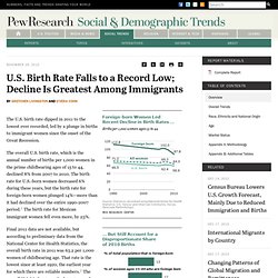 U.S. Birth Rate Falls to a Record Low; Decline Is Greatest Among Immigrants