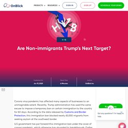 Are Non-immigrants Trump’s Next Target? - OnBlick