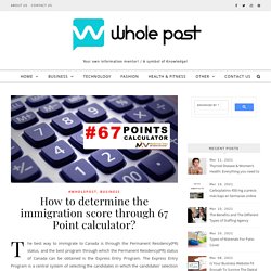 How to determine the immigration score through 67 Point calculator?