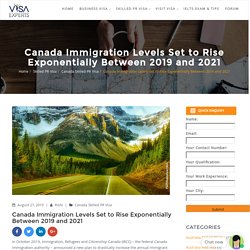 Canada Immigration Levels Set to Rise Exponentially Between 2019 and 2021