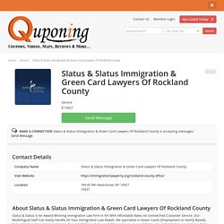 Get Best Green Card Lawyers In Slatus and Slatus