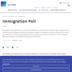 Ipsos MORI - shows all immigration poll results back to 2006. Numbers against climbing year on year, nothing ever done. Why