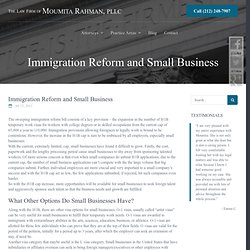 Immigration Reform and Small Business
