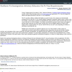 Northern VA Immigration Attorney Educates On P1 Visa Requirements