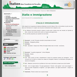 Italia e immigrazione - Italien dans l'académie de Versailles