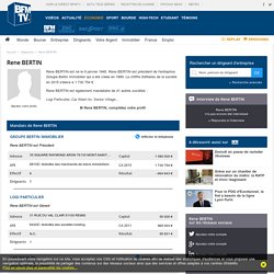Rene BERTIN - Dirigeant de la société Groupe Bertin Immobilier - BFMBusiness.com