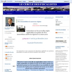 Réforme TVA Immobilière (Directive EU)