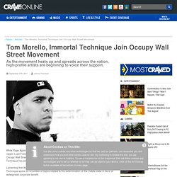 Tom Morello, Immortal Technique Join Occupy Wall Street Movement