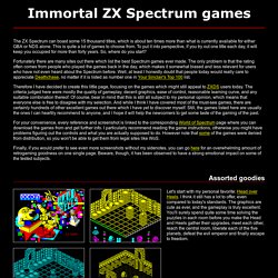 Immortal ZX Spectrum games
