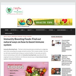 Natural foods to strenthen immune system