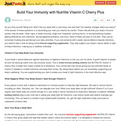 Build Your Immunity with Nutrlilte Vitamin C Cherry Plus