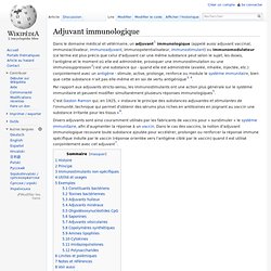 Adjuvant immunologique