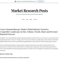 Cancer Immunotherapy Market Global Industry Extensive Competitive Landscape on Size, Volume, Trends, Share and Revenue