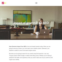 Impact of grammar on SEO