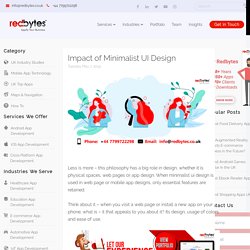 Impact of Minimalist UI Design