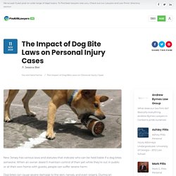 Impact of Dog Bite Laws on Personal Injury Cases