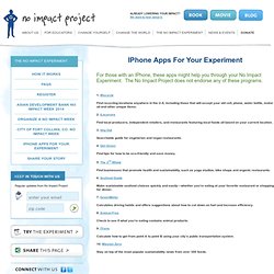 No Impact Project » IPhone Apps For Your Experiment