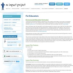 No Impact Project For Educators » No Impact Project