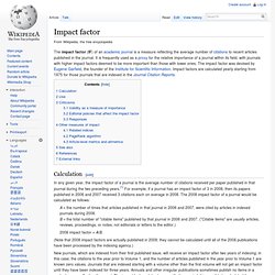 Impact factor