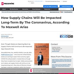 How Supply Chains Will Be Impacted Long-Term By The Coronavirus, According To Maxwell Arias