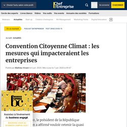 Convention Citoyenne Climat : les mesures qui impacteraient les entreprises