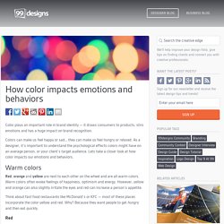 How color impacts emotions and behaviors