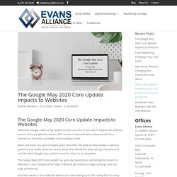 The Google May 2020 Core Update Impacts to Websites
