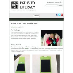 Make Your Own Tactile Vest for Children with Visual Impairments and Multiple Disabilities