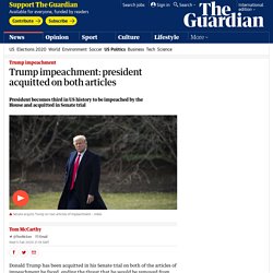 Trump impeachment: president acquitted on both articles