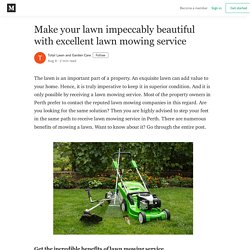Make your lawn impeccably beautiful with excellent lawn mowing service
