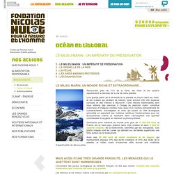 Le milieu marin : un impératif de préservation