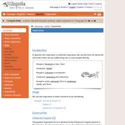 Imperative - Lingolia Spanish