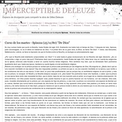 IMPERCEPTIBLE DELEUZE: Spinoza