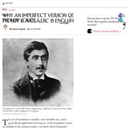 Why an Imperfect Version of Proust is a Classic in English