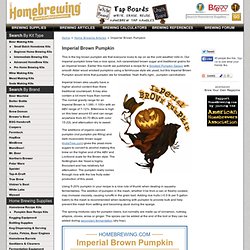 Imperial Brown Pumpkin - HomeBrewing.com