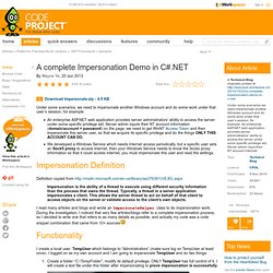 A complete Impersonation Demo in C#.NET
