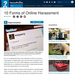 9: Impersonation - 10 Forms of Online Harassment