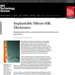 Implantable Silicon-Silk Electronics