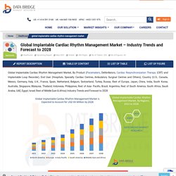 Implantable Cardiac Rhythm Management Market – Global Industry Trends and Forecast to 2028