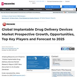 Global Implantable Drug Delivery Devices Market Prospective Growth, Opportunities, Top Key Players and Forecast to 2025