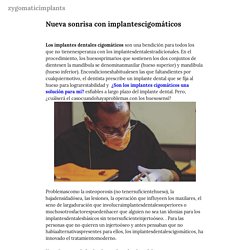 Nueva sonrisa con implantescigomáticos