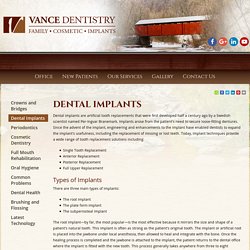 Vance Family, Cosmetic & Implant Dentistry