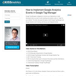 How to Implement Google Analytics Events in Google Tag Manager