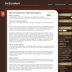 How to implement Captchas properly « DerEuroMark