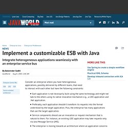 Implement a customizable ESB with Java