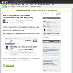 How to implement a Post-to-Wall Facebook-like using PHP and jQuery