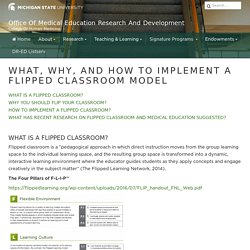 Michigan State University share what, why, and wow to implement a flipped classroom.