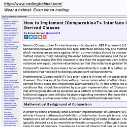 How to Implement IComparable<T> Interface in Base and Derived Classes