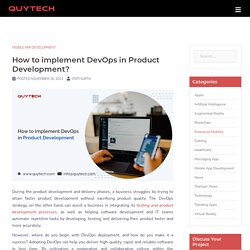 How to implement DevOps in Product Development?